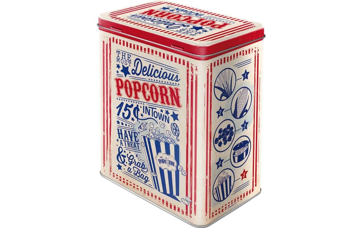 Nostalgic Art Vorratsdose Popcorn 3 l, Beige/Blau/Rot