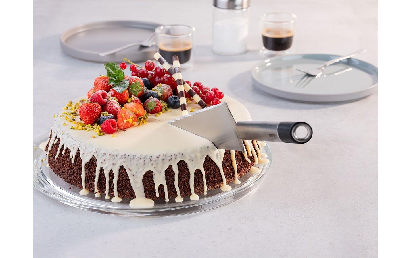 GEFU Tortenheber Primeline 30.5 cm, Schwarz/Silber