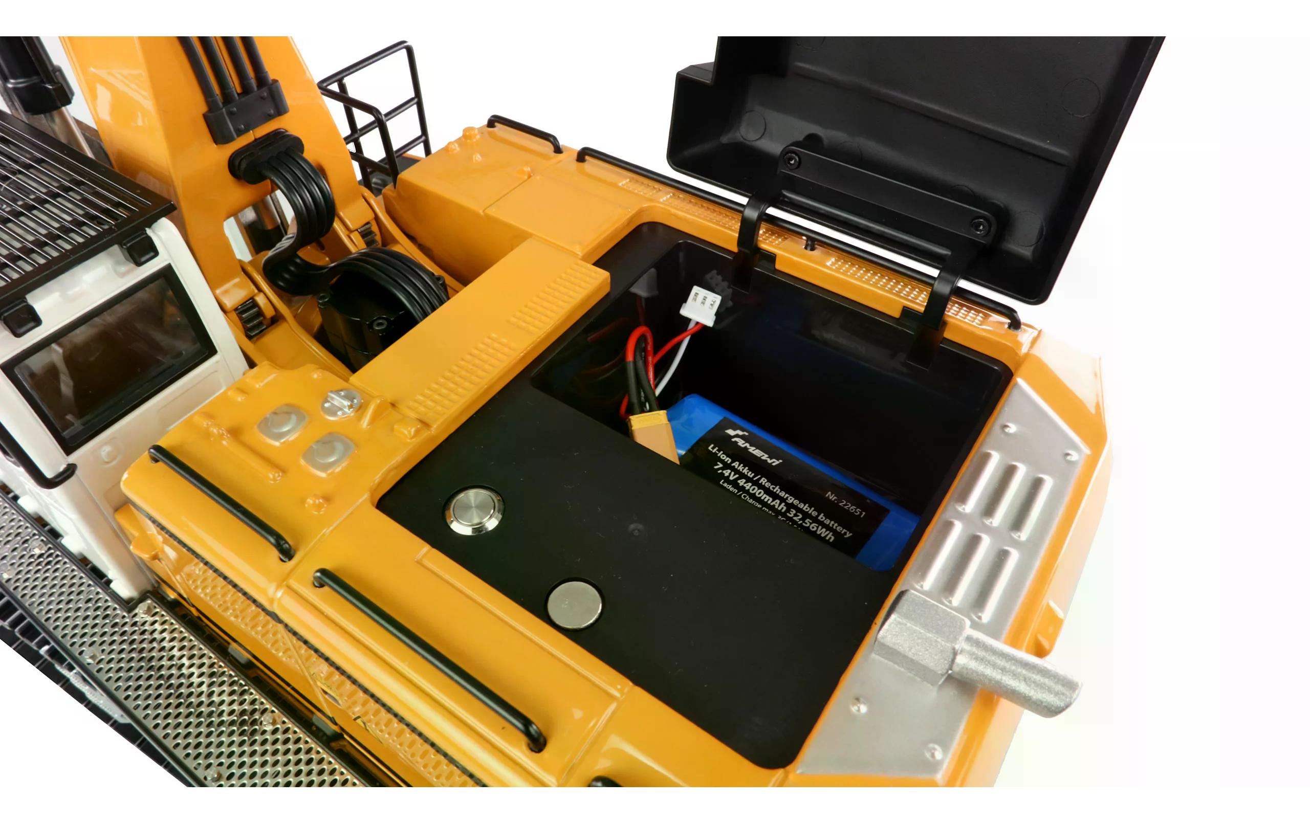 Amewi Kettenbagger G106E Vollmetall Gelb, RTR, 1:14 Amewi Kettenbagger G106E Vollmetall Gelb, RTR, 1:14