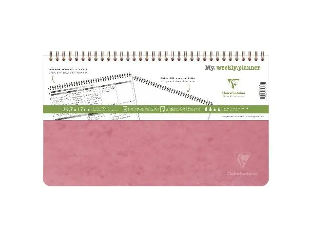 Clairefontaine Wochenplaner Age Bag My Weekly Rosa Clairefontaine Wochenplaner Age Bag My Weekly Rosa