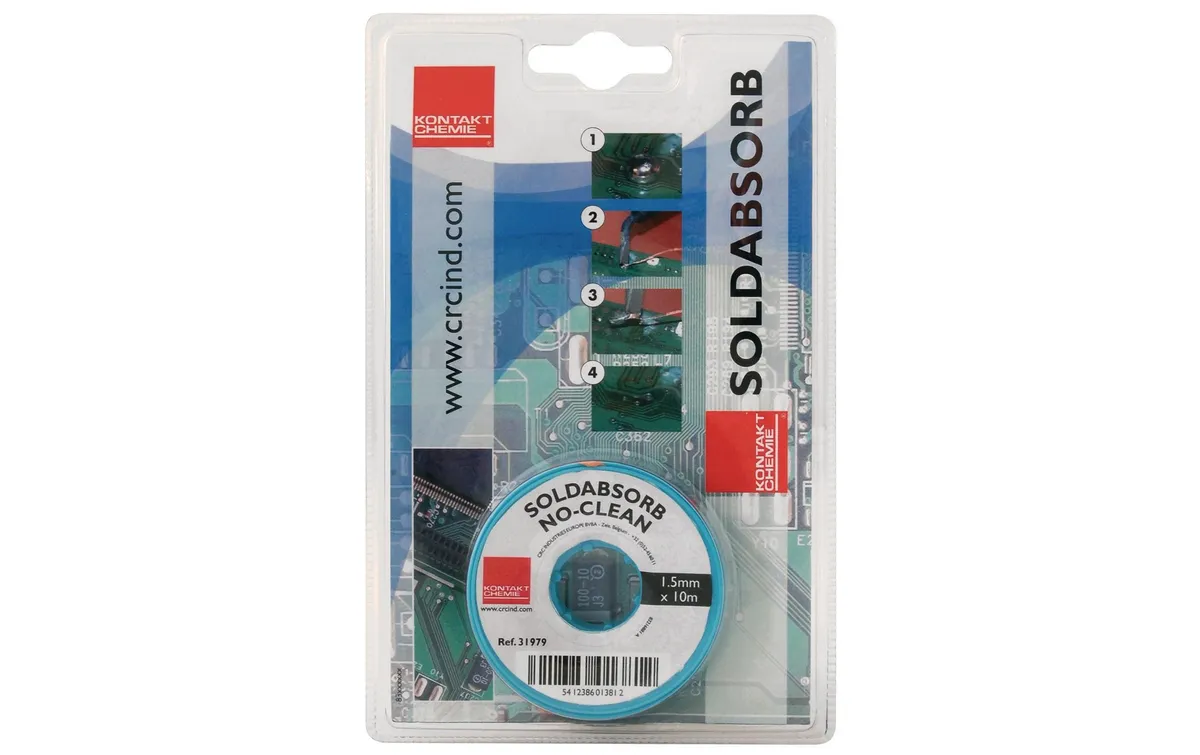 Kontakt Chemie Entlötlitze SOLDABSORB 1.5 mm x 10 m Kontakt Chemie Entlötlitze SOLDABSORB 1.5 mm x 10 m