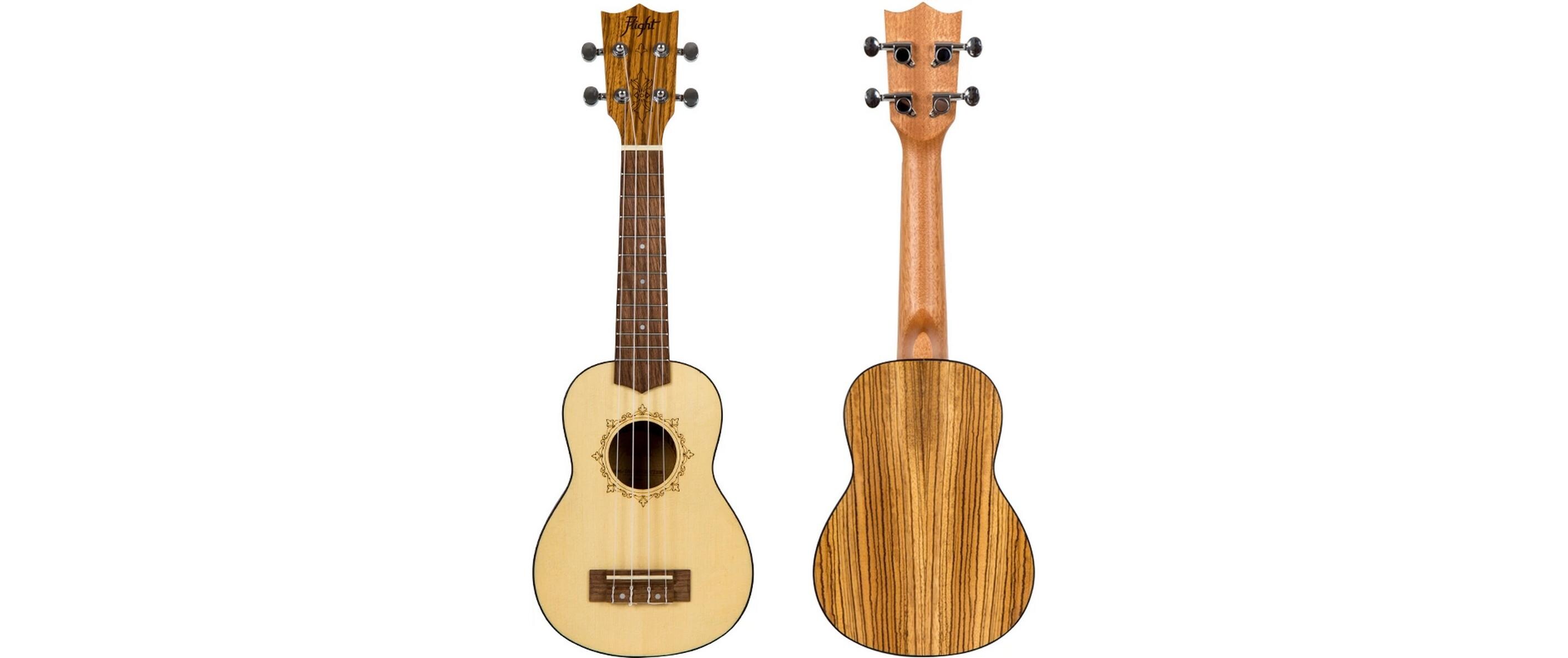 Flight Ukulele Soprano – Spruce/Zebrano