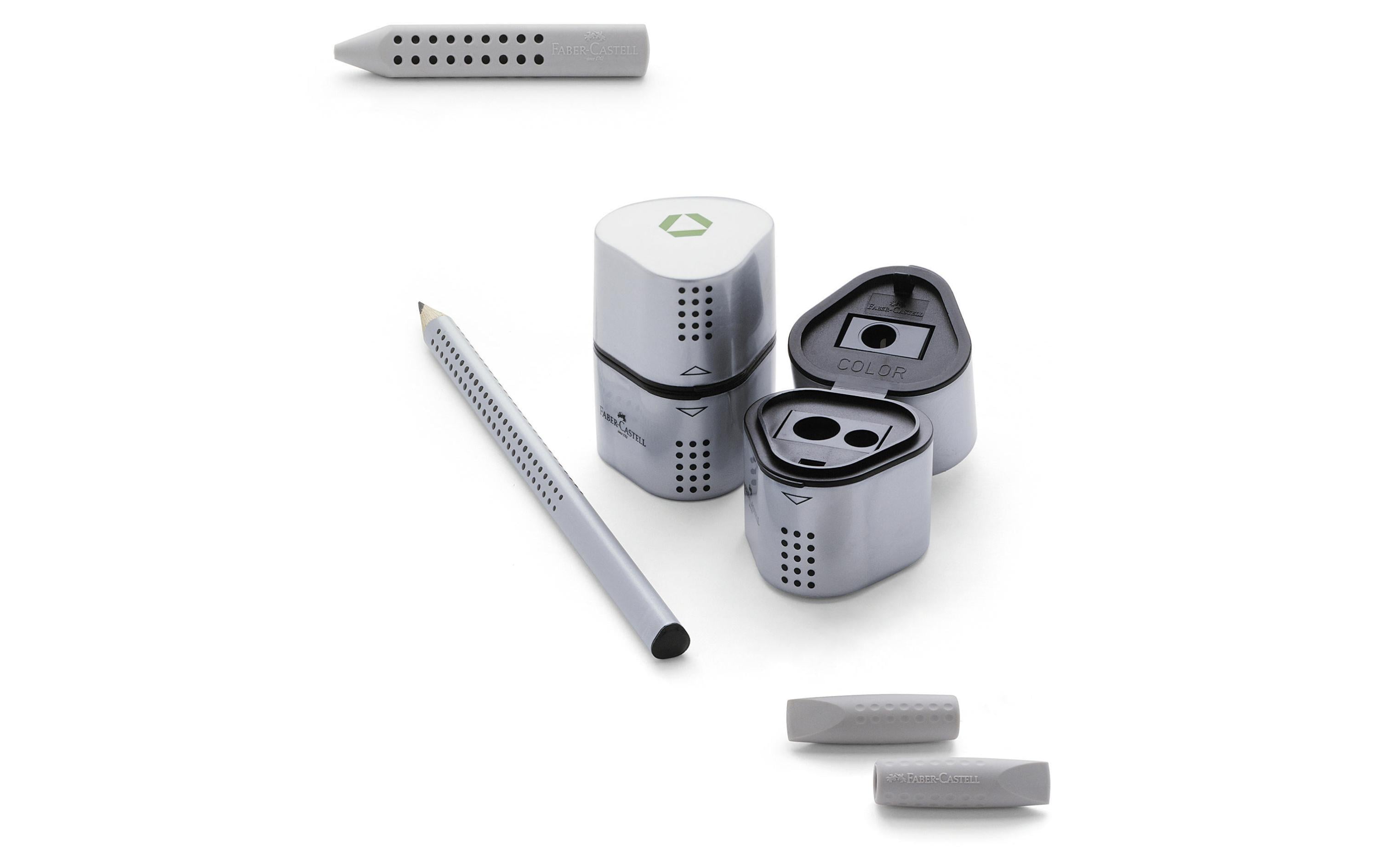 Faber-Castell Spitzer Grip 2001 Dreifach Manuell, Silber