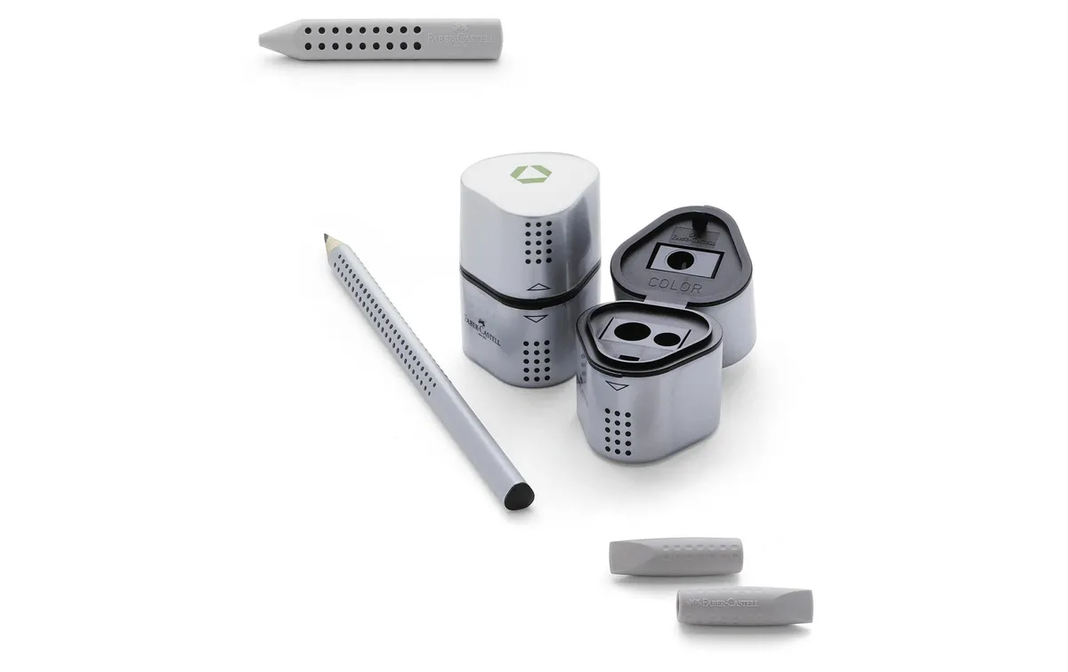Faber-Castell Spitzer Grip 2001 Dreifach Manuell, Silber Faber-Castell Spitzer Grip 2001 Dreifach Manuell, Silber