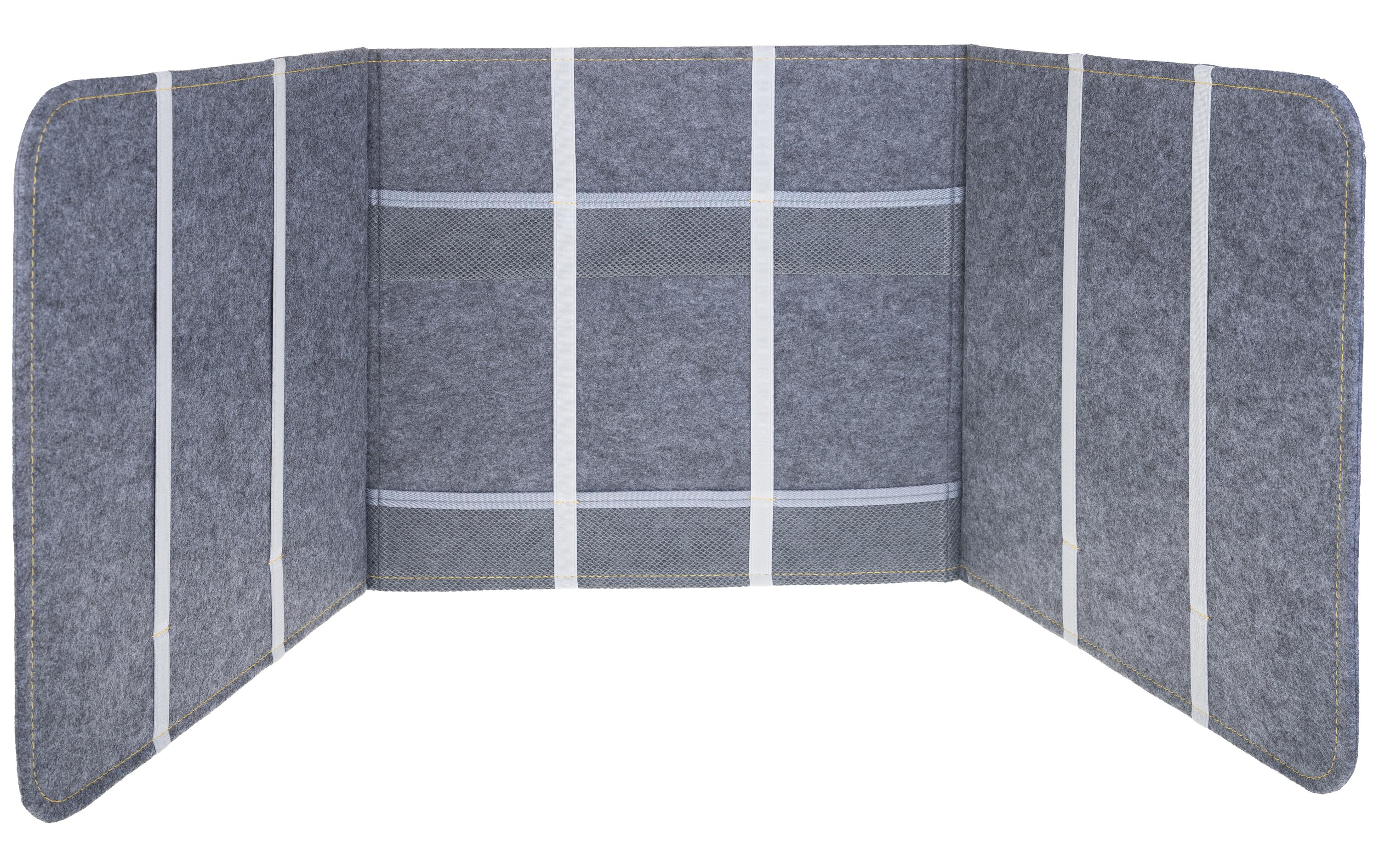 FTM Schreibtischtrennwand 39 x 121 cm, Grau