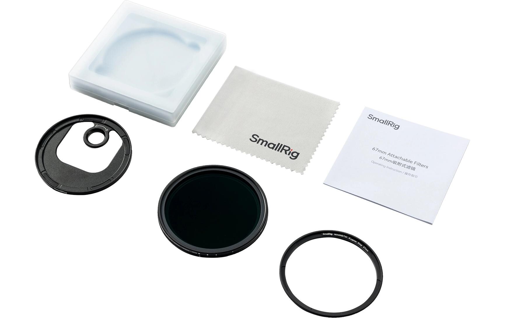 Smallrig Aufsteckbarer VND-Filter ND2-ND32 (1-5 Stop) 67mm T-mount