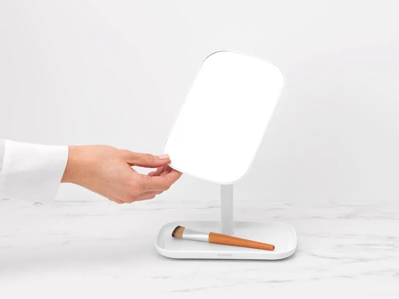 Brabantia Kosmetikspiegel ReNew mit Ablageschale, Weiss Brabantia Kosmetikspiegel ReNew mit Ablageschale, Weiss