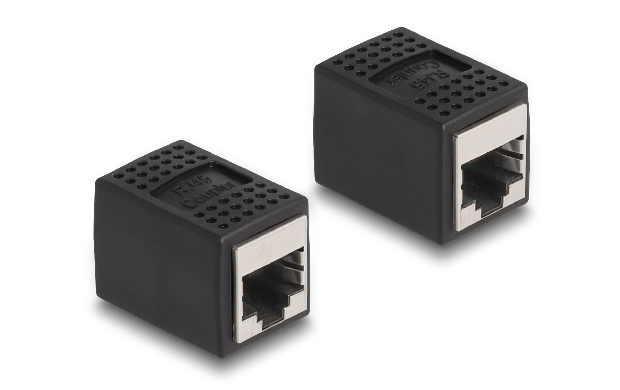 Delock Kupplung RJ45 - RJ45, Cat.6A, Schwarz 1 Stück