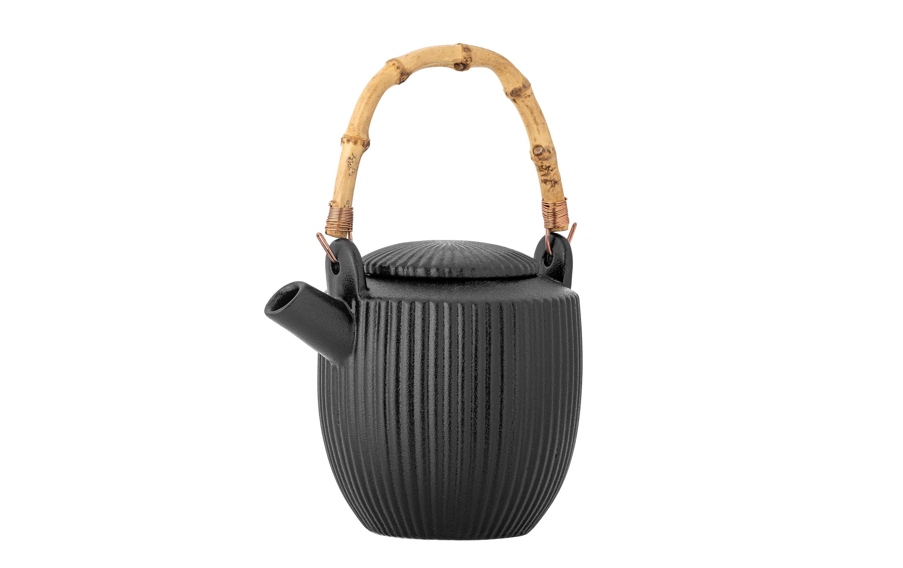 Bloomingville Teekanne Neri, Steingut, Schwarz