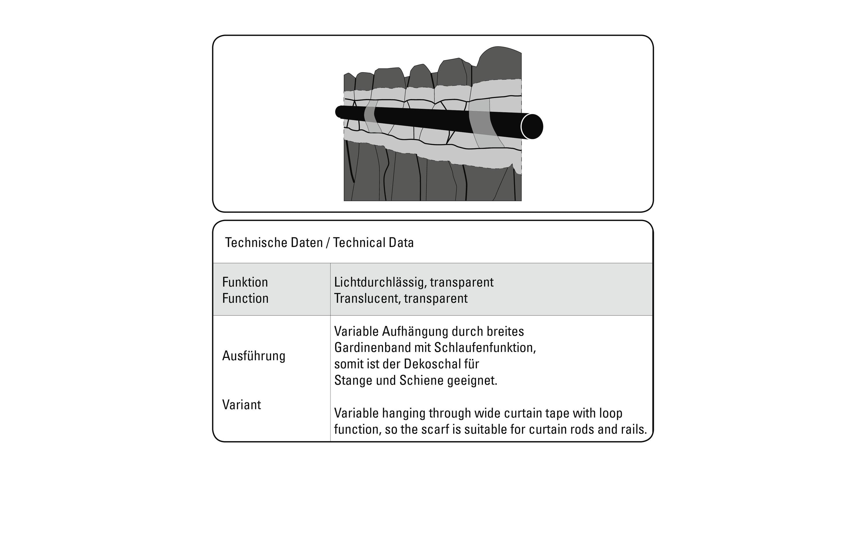 Gardinia Tagvorhang Voile Uni 300 cm x 245 cm, Weiss