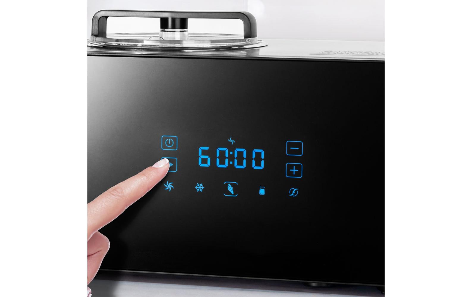 Gastroback Glacemaschine Advanced Control 1.5 l, Schwarz/Silber