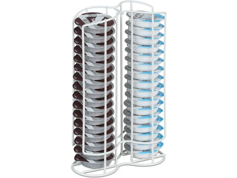 relaxdays Kapselspender Tassimo für 32 Kapseln, Weiss