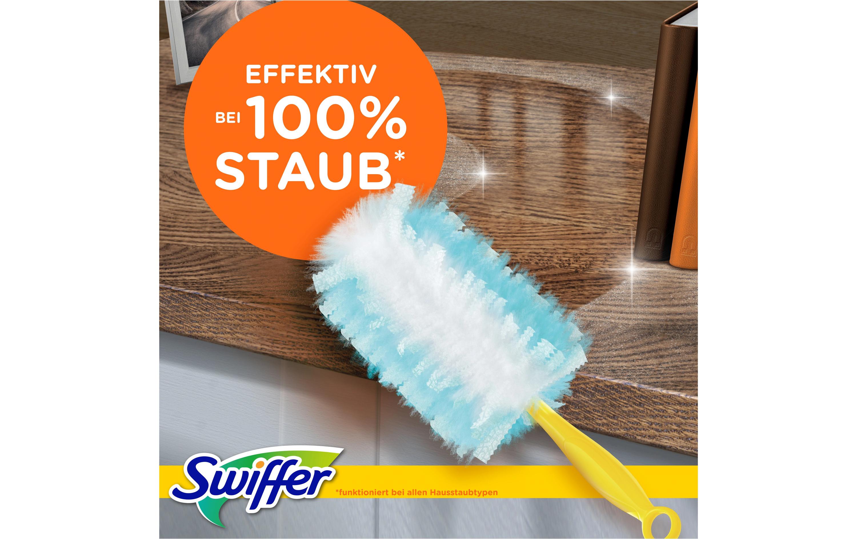 Swiffer Staubmagnet mit Griff 3 Stück, Blau/Gelb