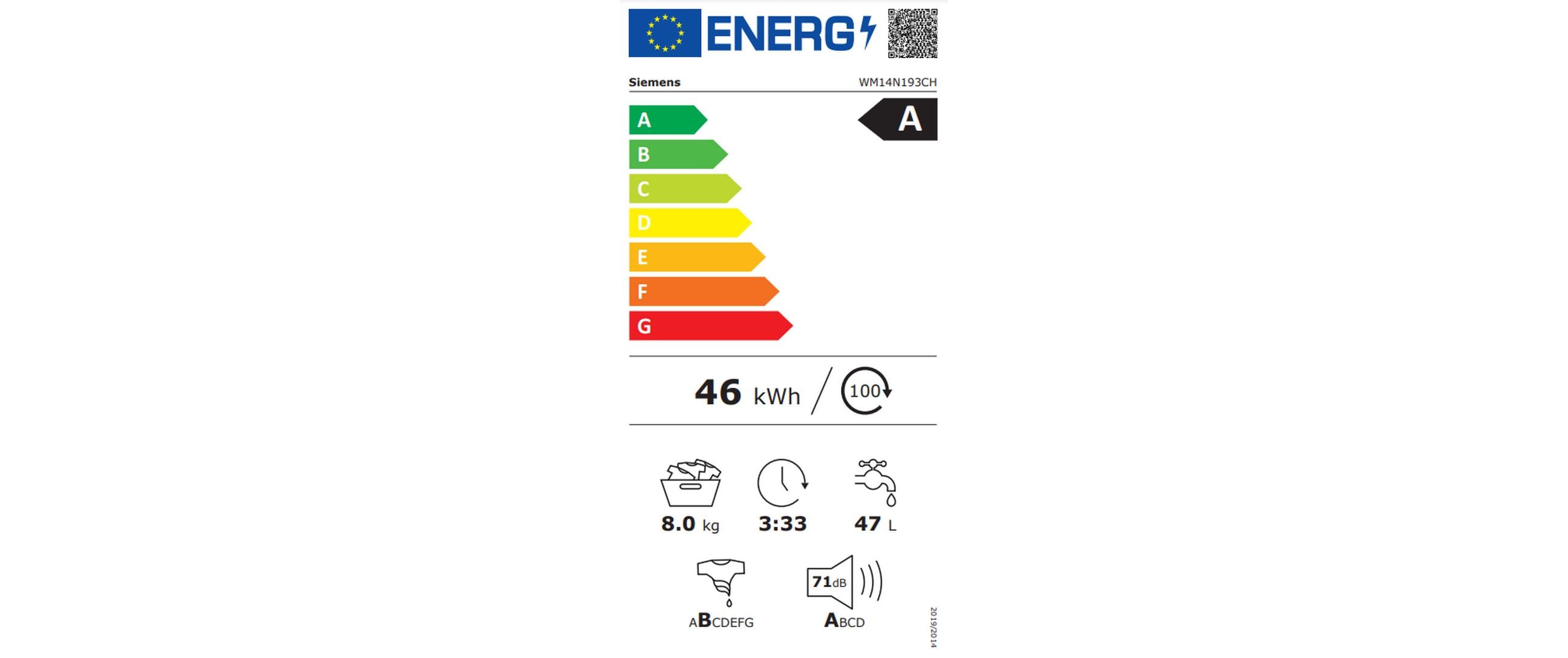 Siemens Waschmaschine WM14N193CH Links Siemens Waschmaschine WM14N193CH Links