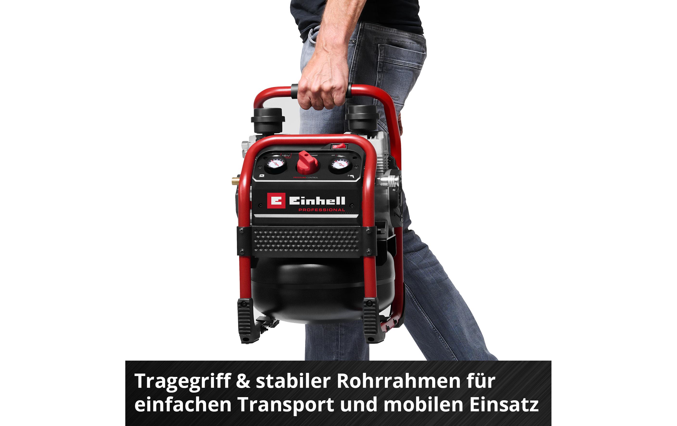 Einhell Professional Akku-Kompressor SILENZZO 18/160