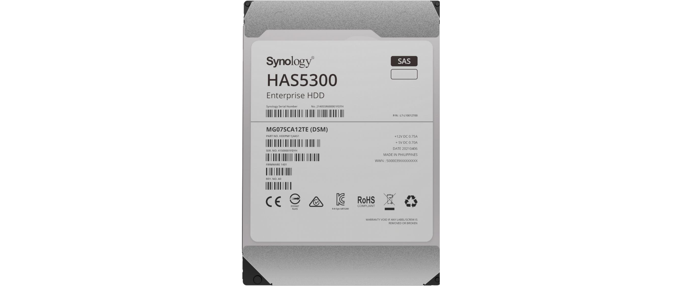 Synology Harddisk HAS5300 3.5 SAS 8 TB