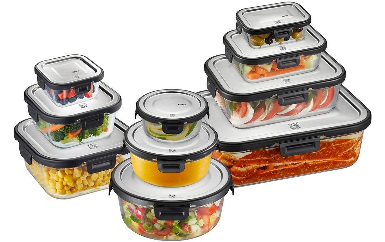 GEFU Vorratsbehälter Milo 0.5 l, Schwarz/Transparent