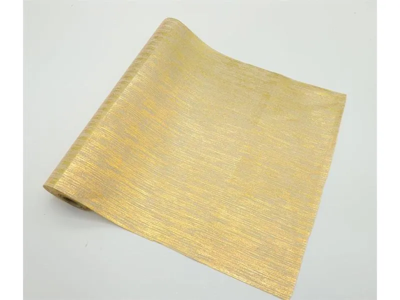 Dameco Dekostoff Leinengewebe 36 cm/300 cm x 36 cm/300 cm, Gold