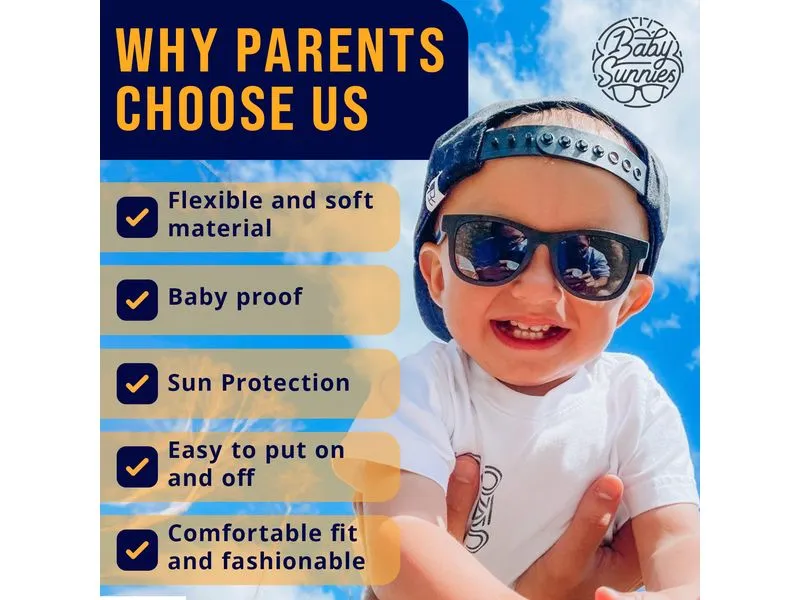 Baby Sunnies Baby-Sonnenbrille mit Band Rosa