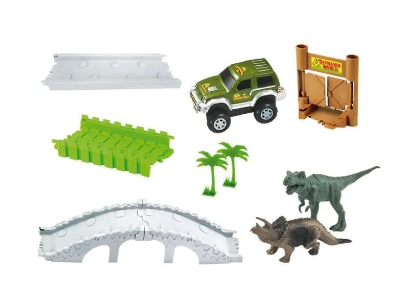 Amewi Magic Traxx Bahn Dino-Park Mini Set mit Brücke Amewi Magic Traxx Bahn Dino-Park Mini Set mit Brücke