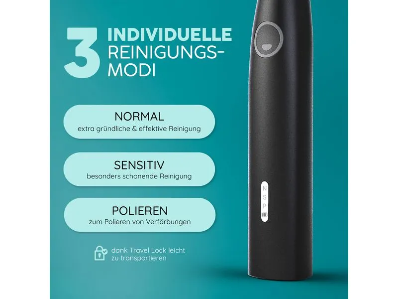 happybrush Schallzahnbürste StarterKit Eco Vibe V3+ Black happybrush Schallzahnbürste StarterKit Eco Vibe V3+ Black