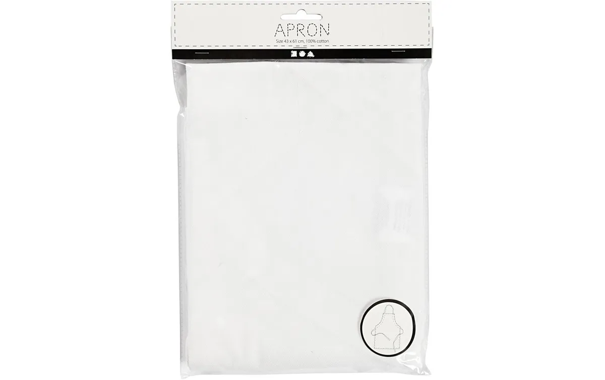 Creativ Company Schürze 61 x 43 cm Kinder Baumwolle, Weiss