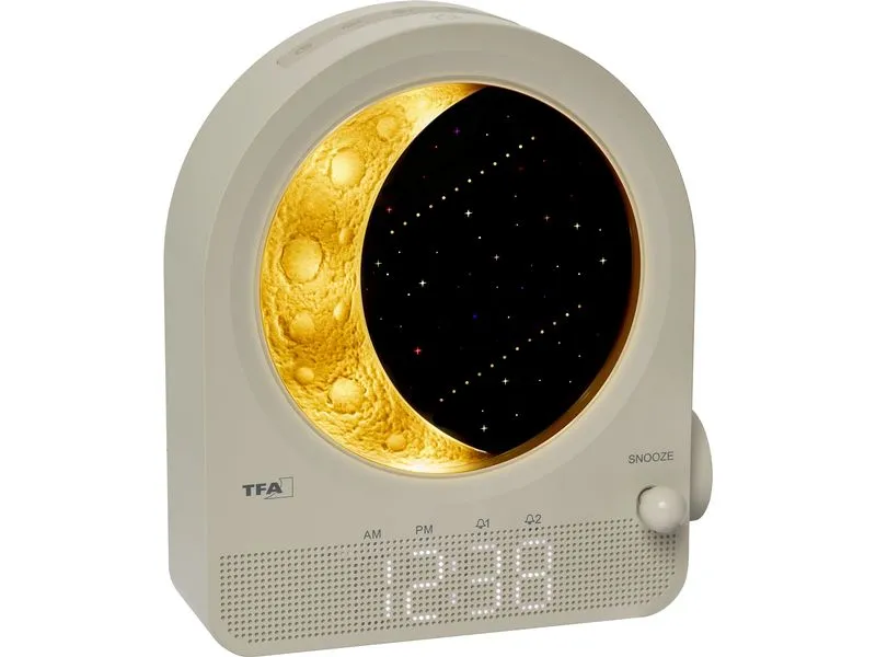 TFA Dostmann Lichtwecker mit Mondlampe und Naturgeräuschen