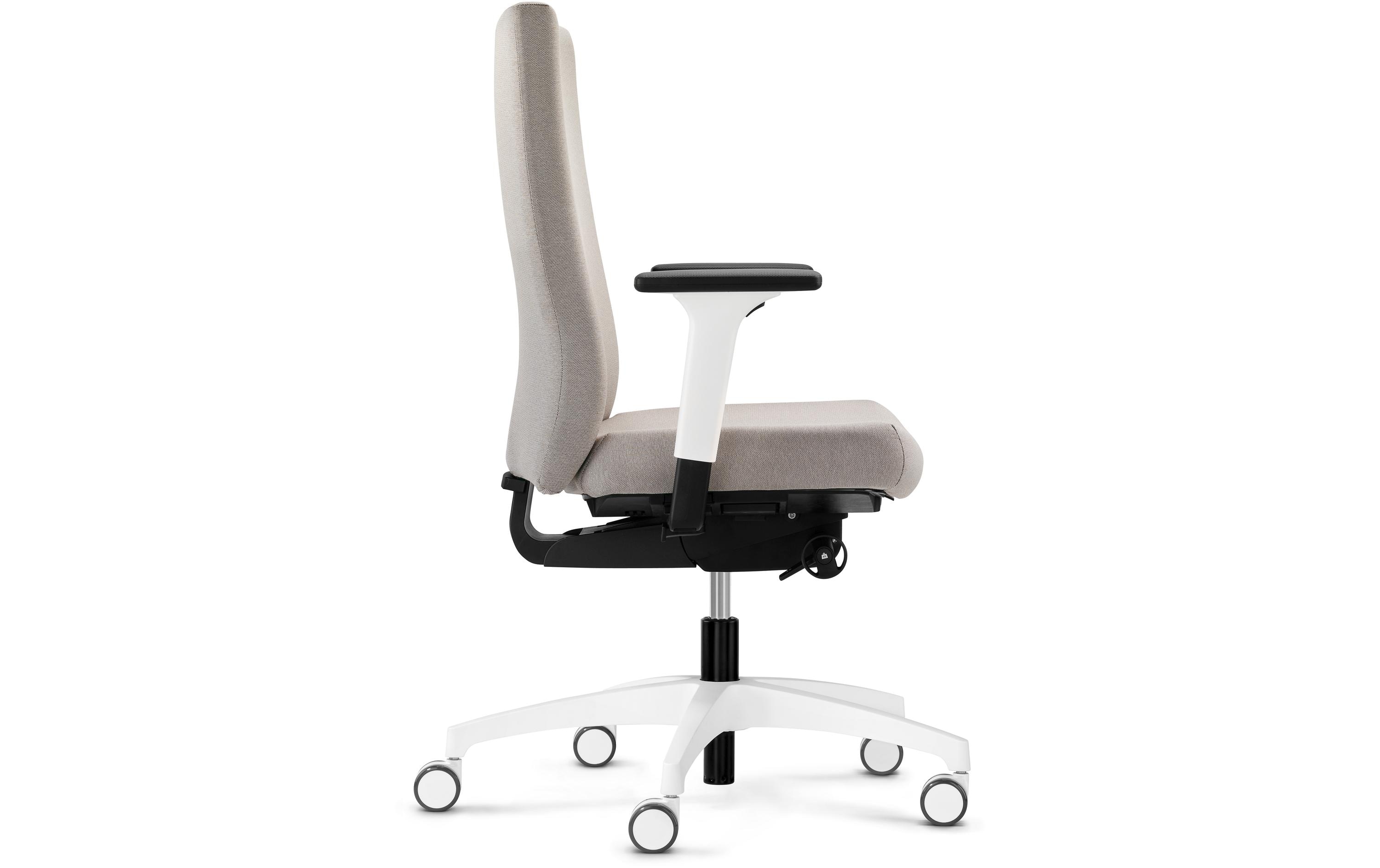 Dauphin Bürostuhl Just Evo Cozy mit PolsterrÃ¼cken, Cappuccino