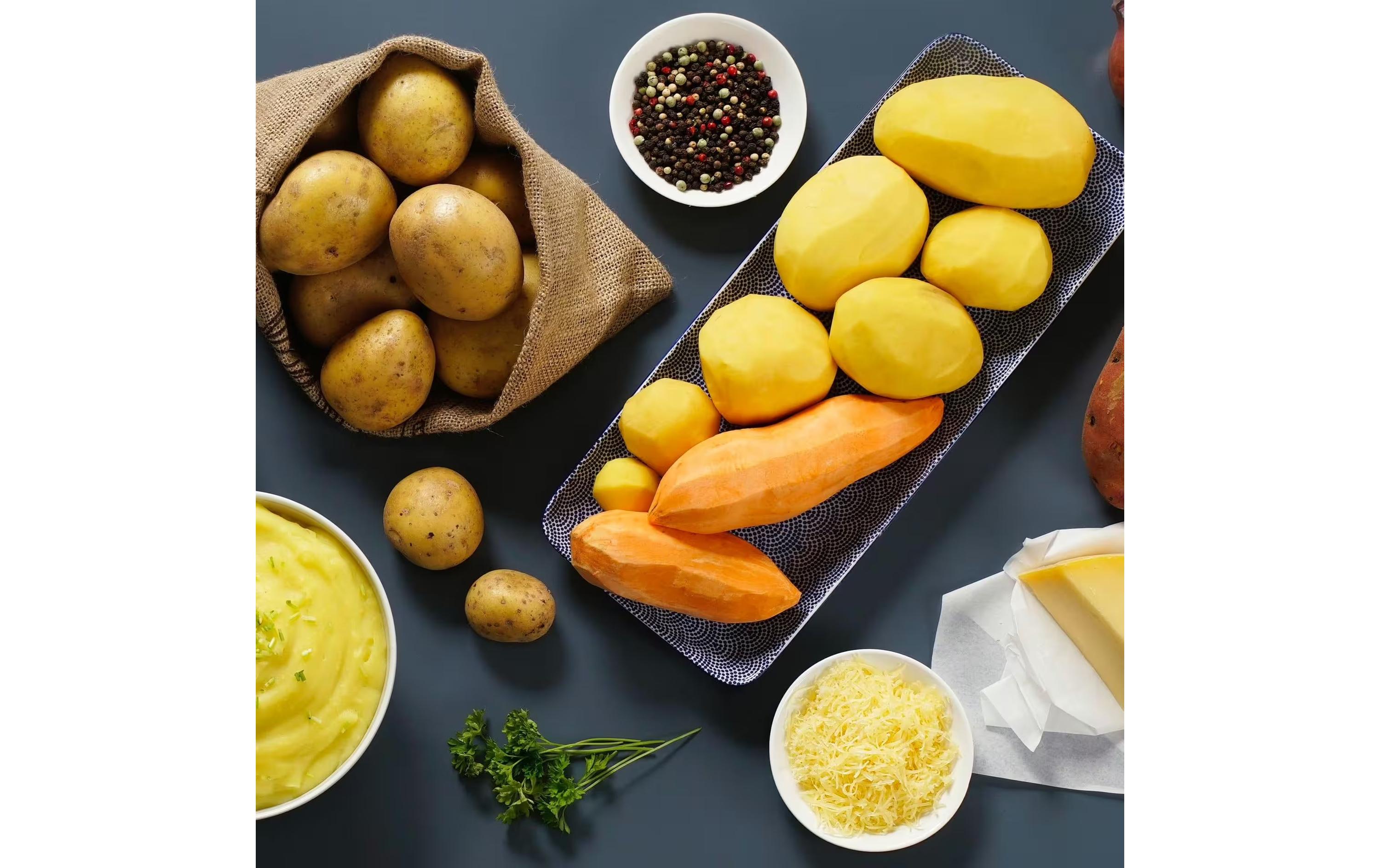 Fackelmann Spätzle- und Kartoffelpresse Blau/Weiss