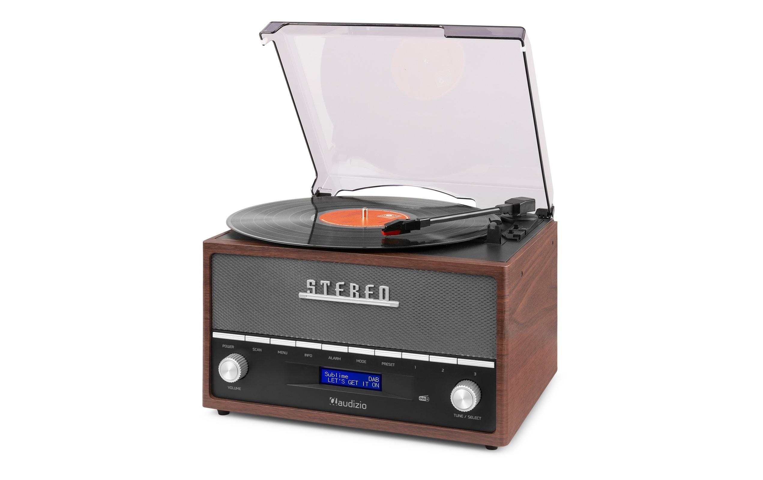 Audizio Plattenspieler mit Bluetooth Frisco Braun/Grau