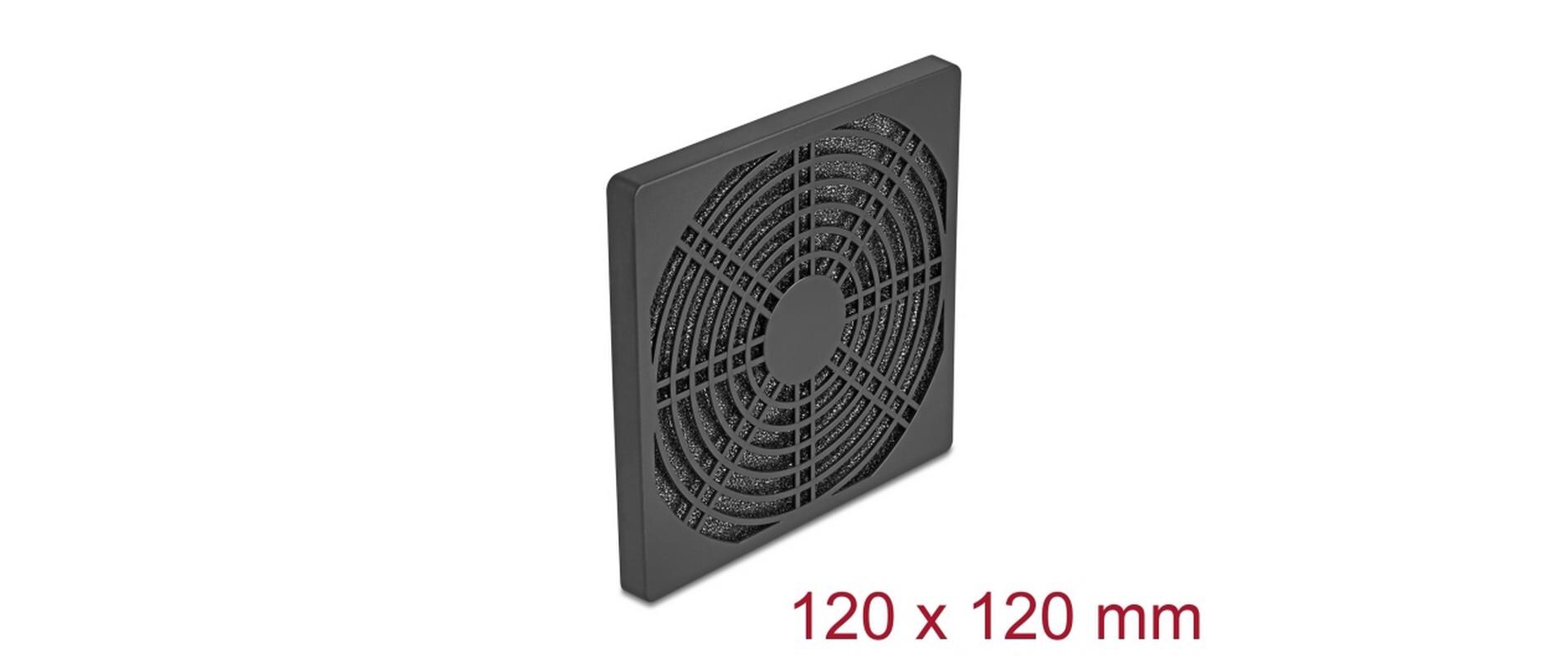 Delock Lüftergitter mit Staubfilter 120 x 120 mm