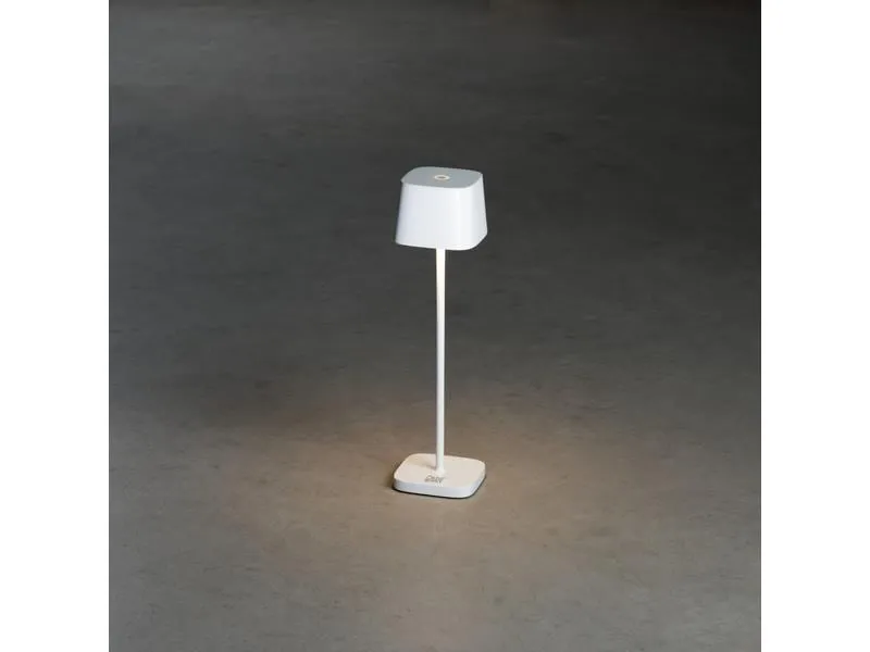 Konstsmide Akku-Tischleuchte Capri Mini USB, 2200-3000K, 2.2 W, Weiss Konstsmide Akku-Tischleuchte Capri Mini USB, 2200-3000K, 2.2 W, Weiss