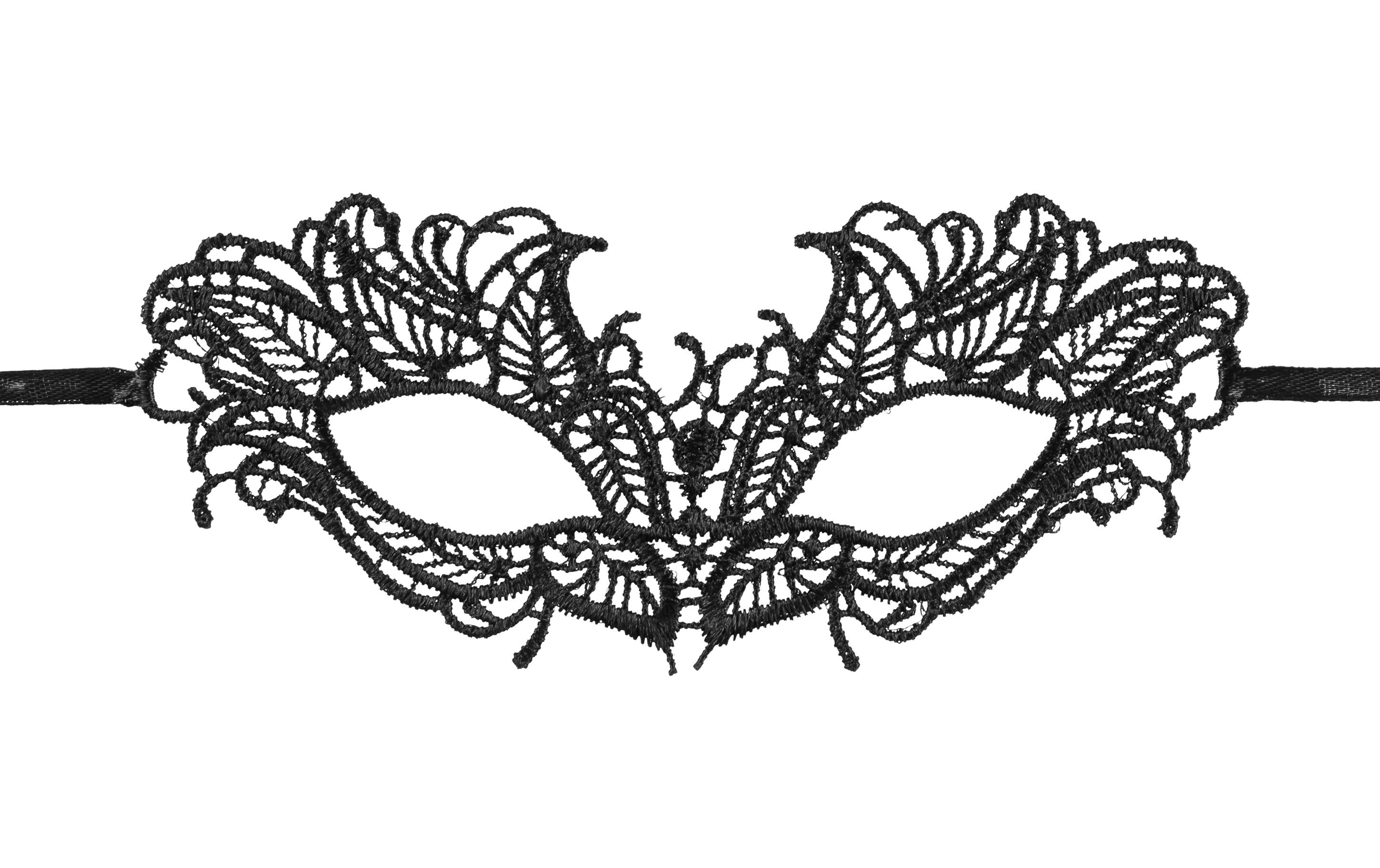 Partydeco Partyaccessoire Maske aus Spitze 8 x 21 cm, Muster2