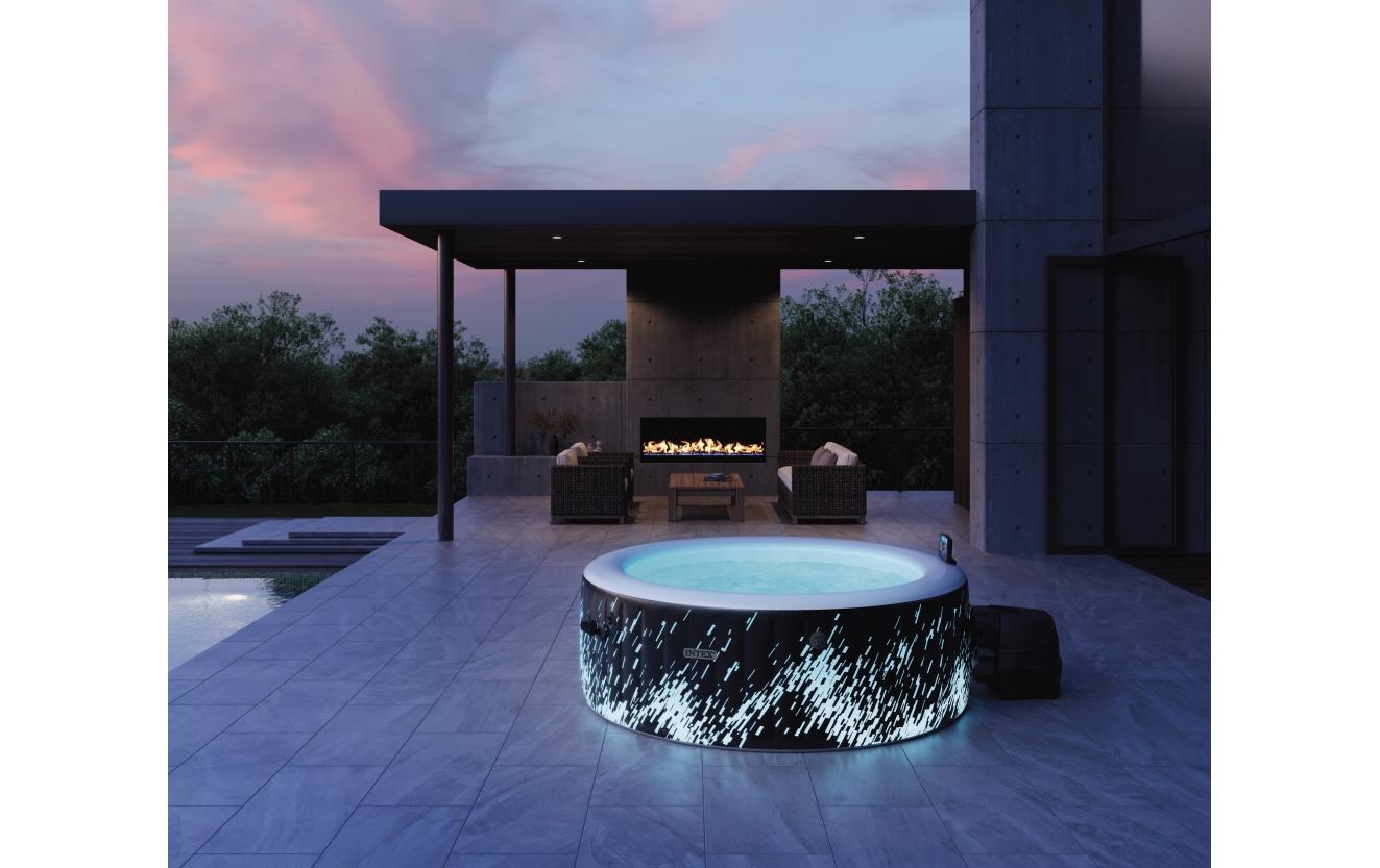 Intex 4-Personen Glow Deluxe Round Bubble Spa Set Ø 196