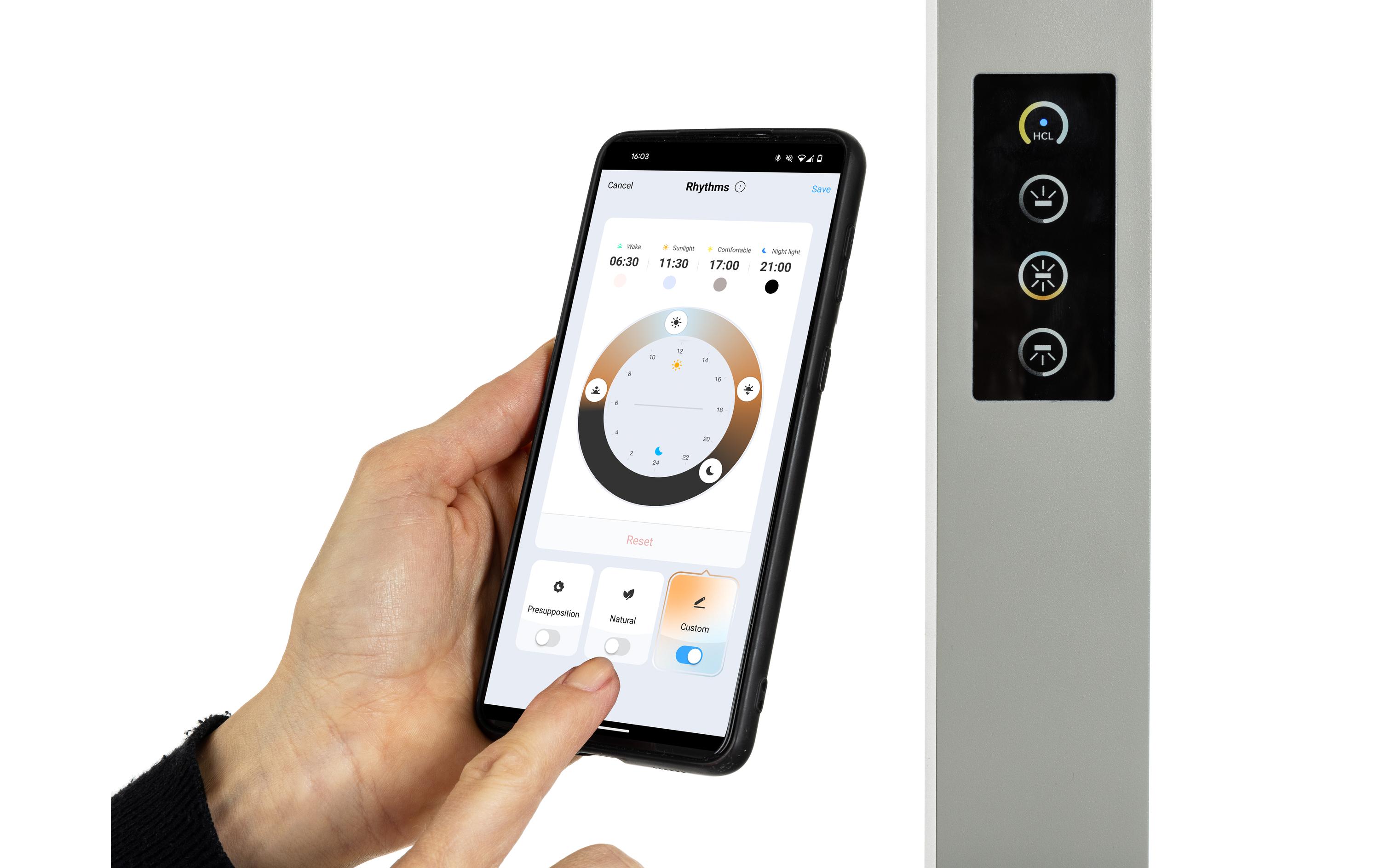 Office Focus Bürostehleuchte HCL LED 100 W, Grau