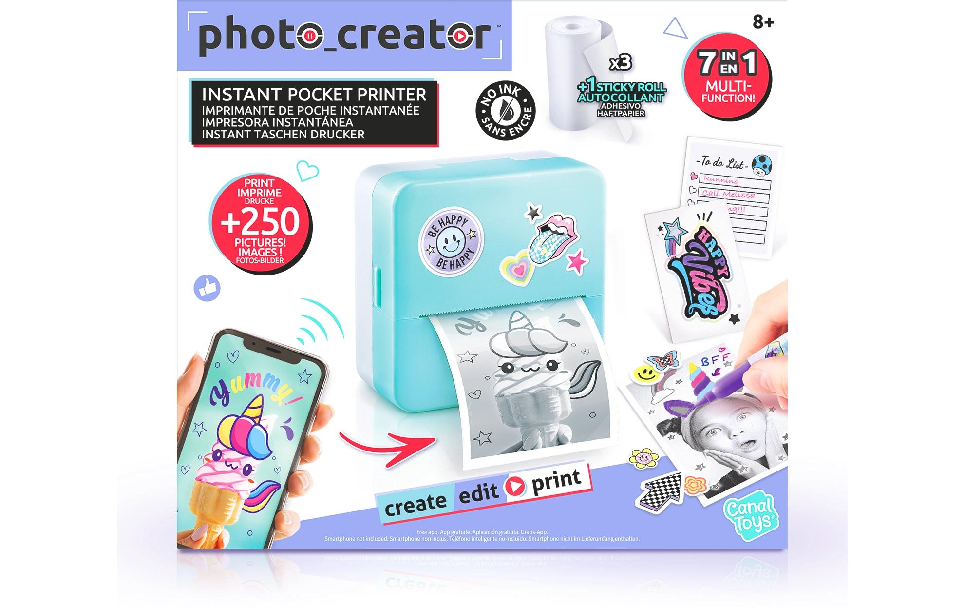 Canal Toys Starter-Set Instant Pocket Printer Blau Canal Toys Starter-Set Instant Pocket Printer Blau