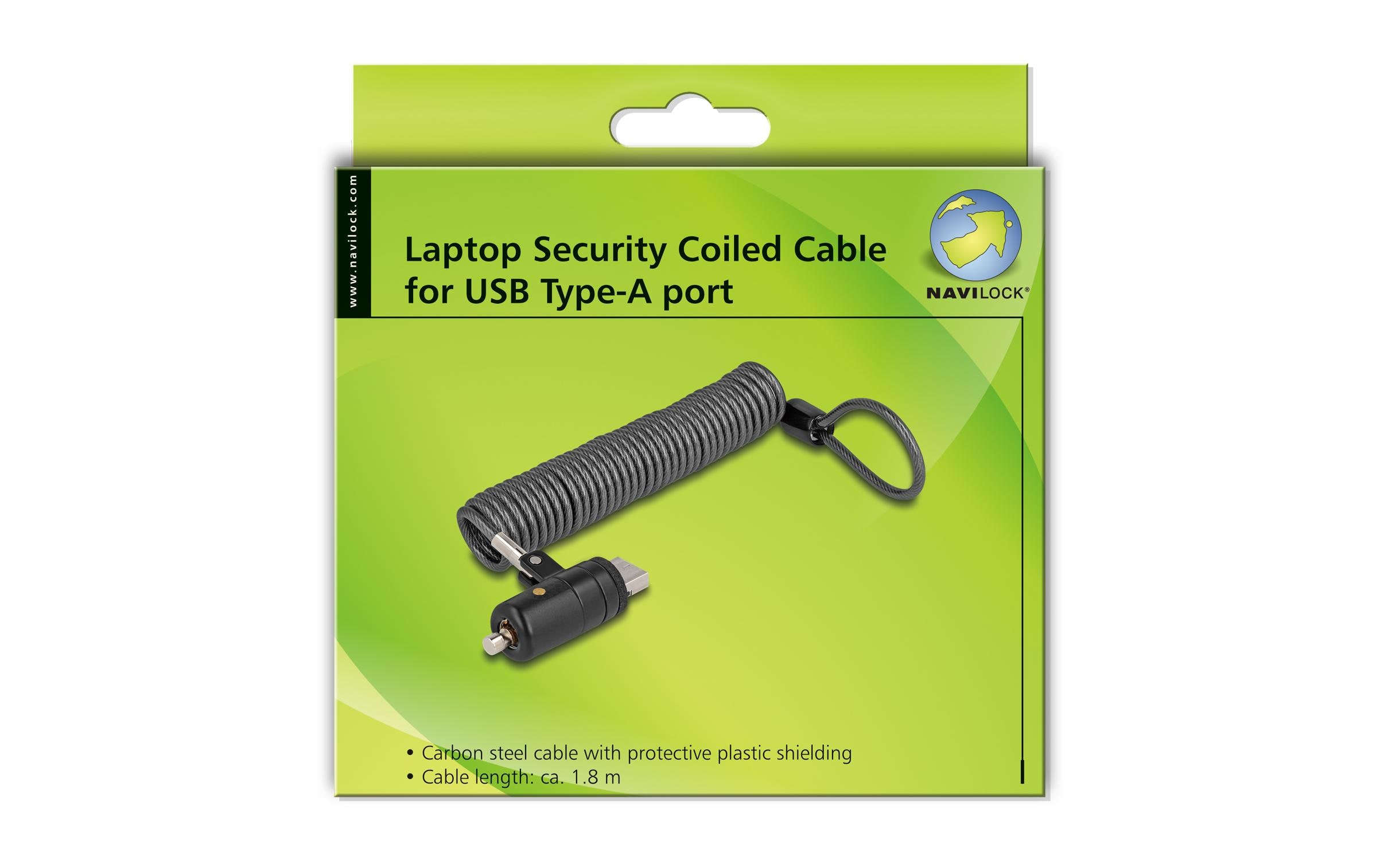 Navilock Sicherheitsschloss für USB Typ-A Buchse mit Schlüssel