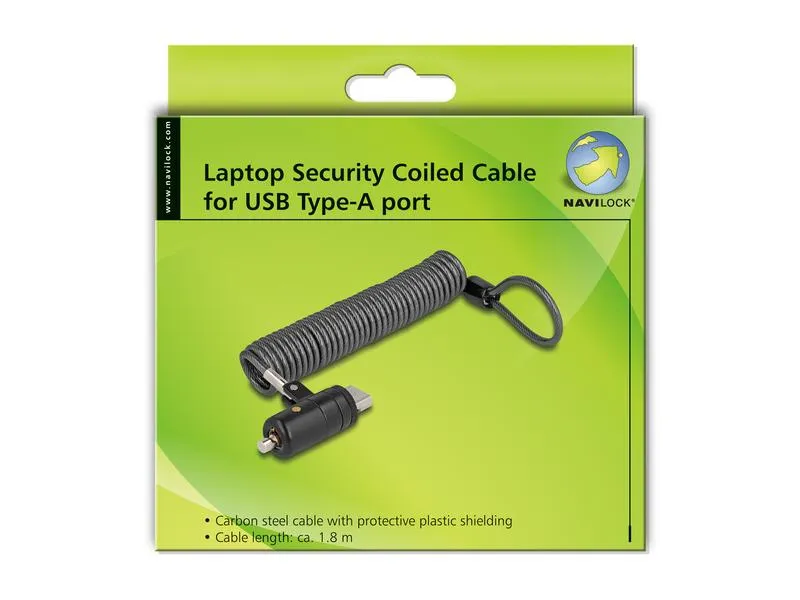 Navilock Sicherheitsschloss für USB Typ-A Buchse mit Schlüssel
