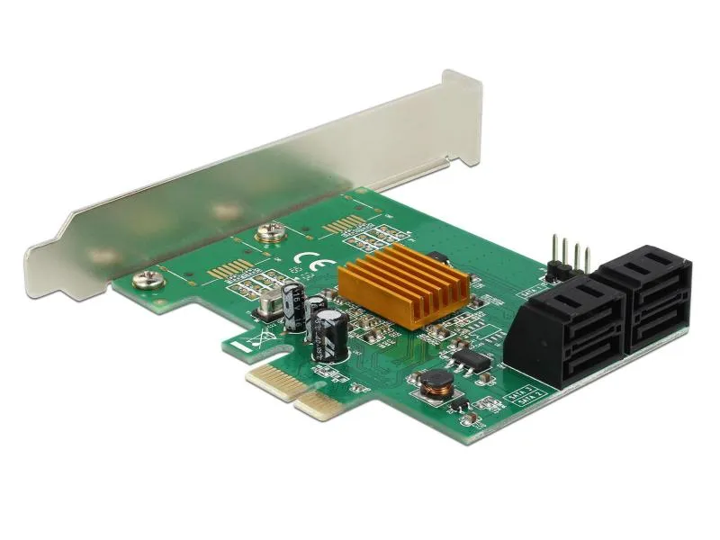 Delock SATA-Controller PCI-Ex1- 4x SATA Marvell 88SE9215 Chipsatz Delock SATA-Controller PCI-Ex1- 4x SATA Marvell 88SE9215 Chipsatz