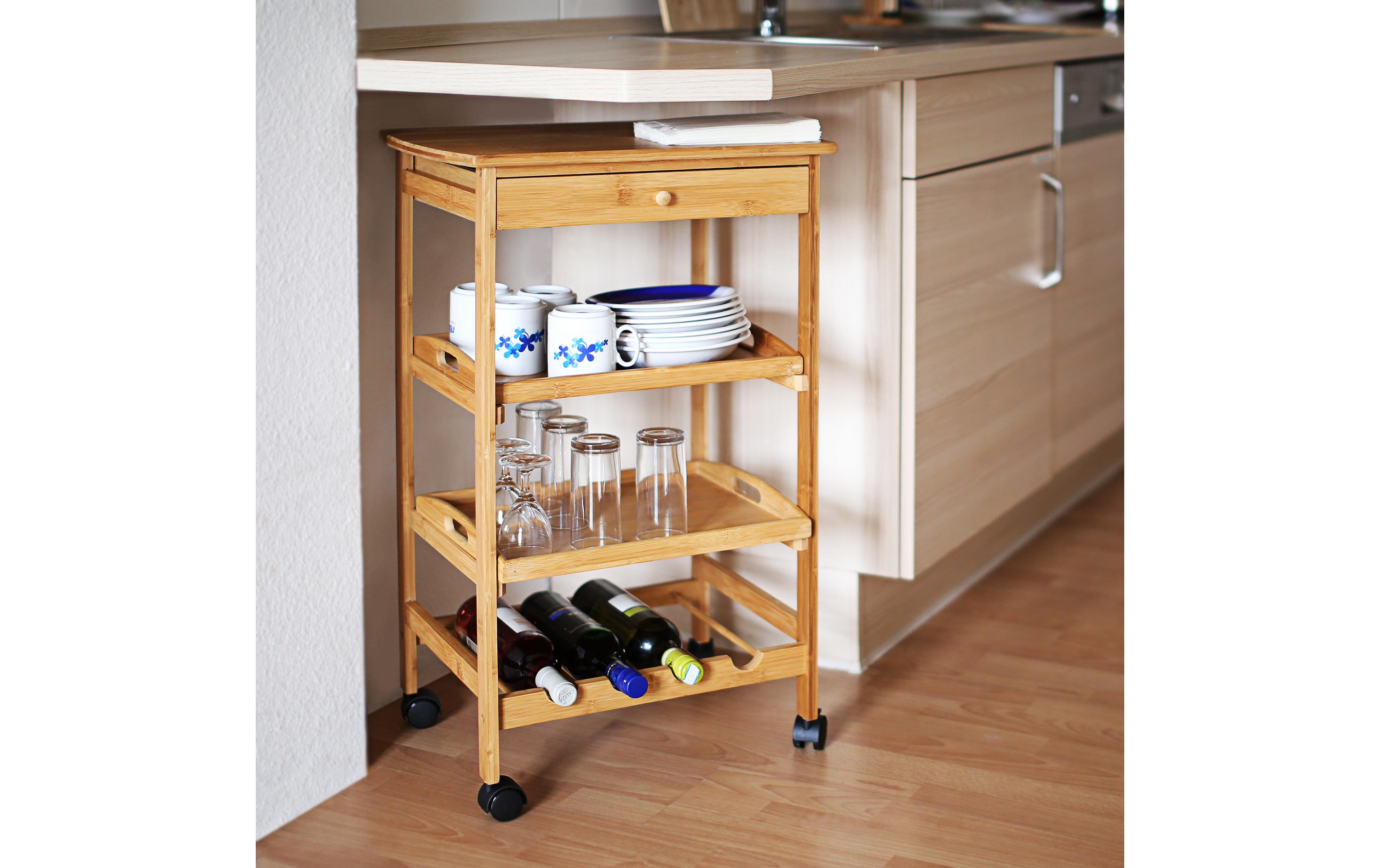 relaxdays Küchenwagen James 80.5 x 50 x 37 cm