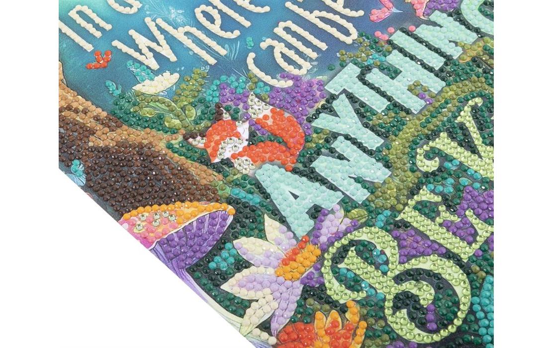 CRAFT Buddy Bastelset Be Kind Mini Crystal Art Scroll Kit 20 x 30 cm