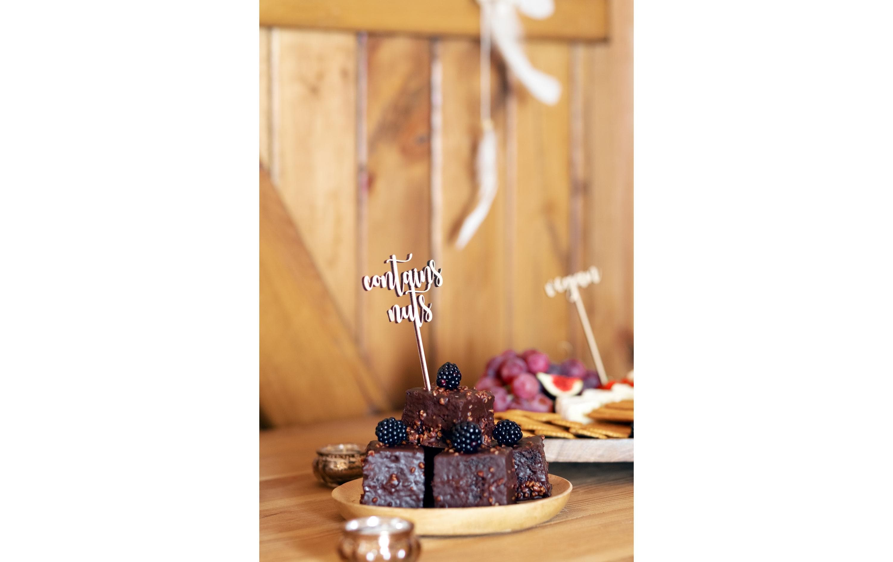 Partydeco Kuchen-Topper Unverträglichkeiten, 5 Stück, Gold