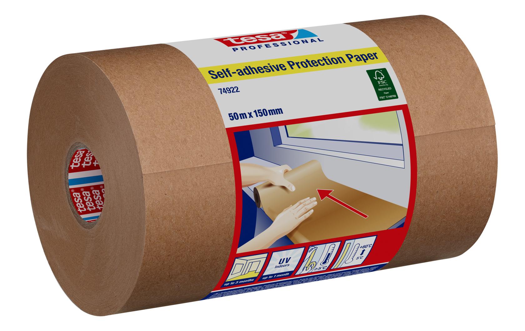 tesa Selbstklebendes Schutzpapier 1x Rolle 50 m x 15 cm