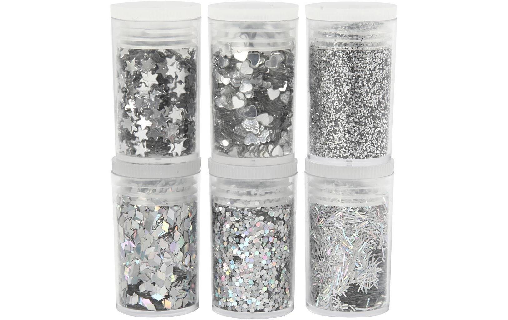 Creativ Company Glitzerset Silber, 6 x 5 g Creativ Company Glitzerset Silber, 6 x 5 g