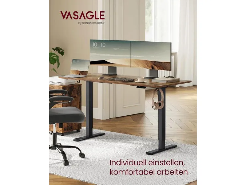 Songmics Tischgestell ohne Platte 72-120 cm, Schwarz