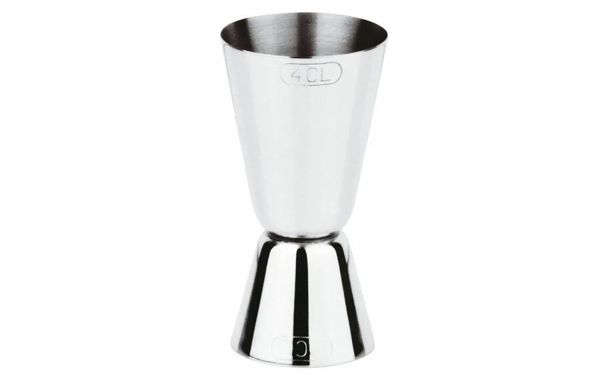 Paderno Cocktail-Doppelmass 40/20 ml Silber Paderno Cocktail-Doppelmass 40/20 ml Silber