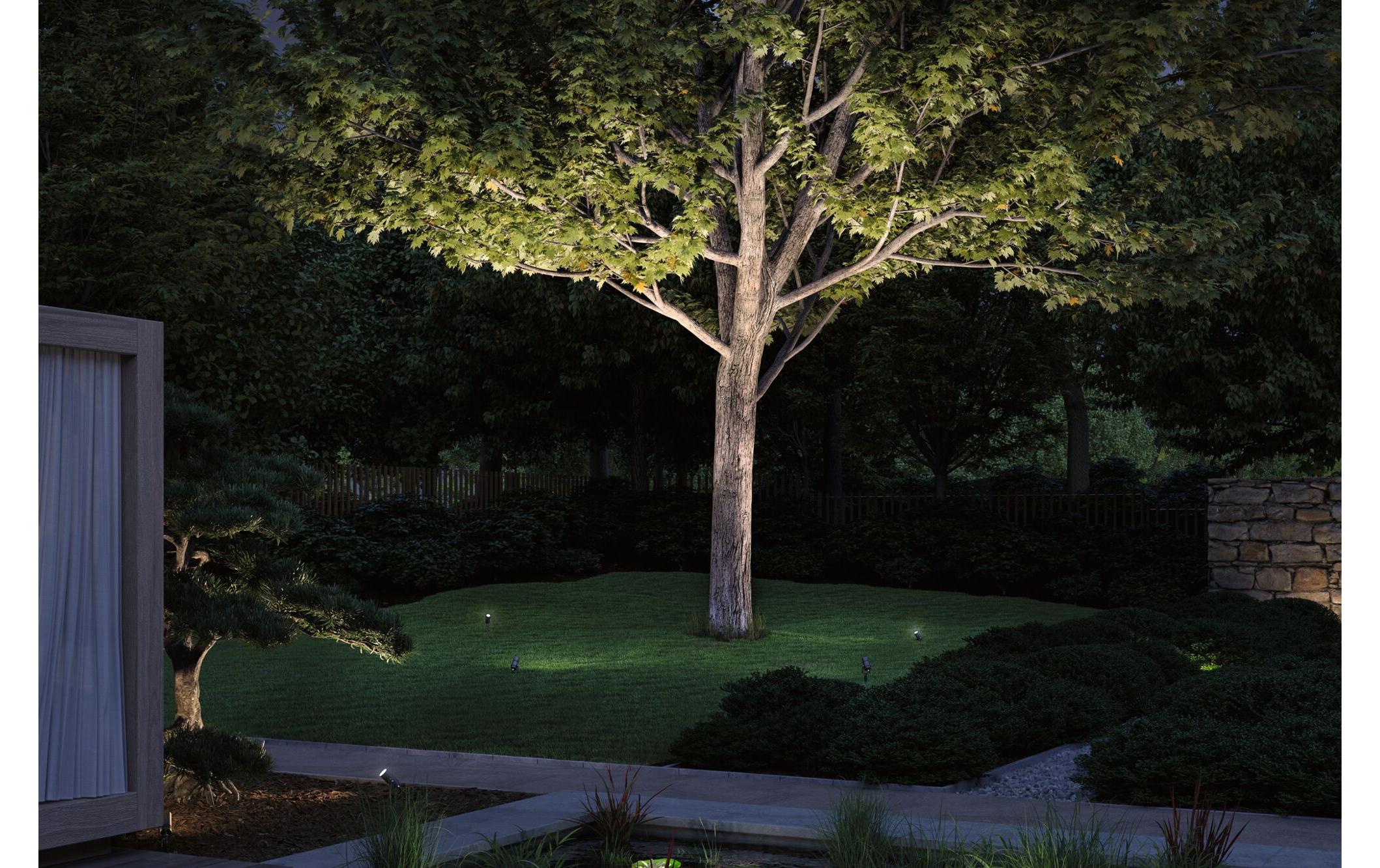 Paulmann Gartenspot Plug & Shine Radon IP65, 3000 K, 11 W, Grau