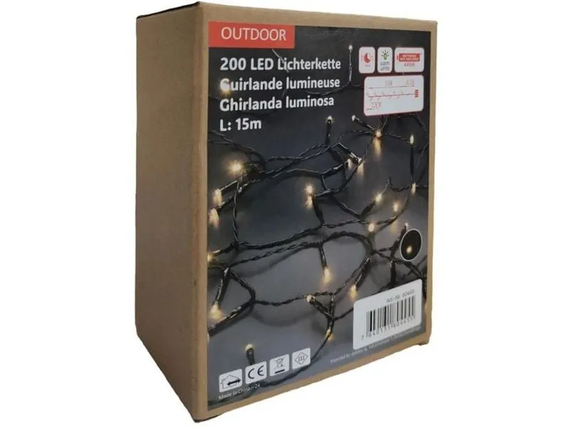 Dameco LED Outdoor Lichterkette, 15 m