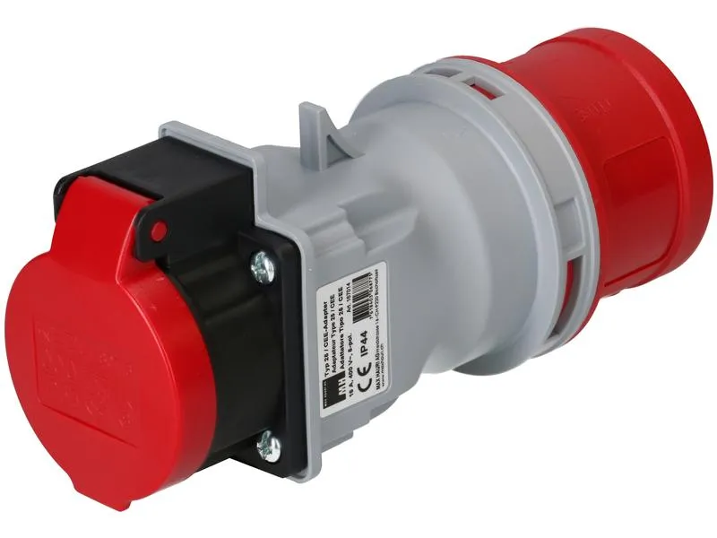maxCAMP Adapterstecker CEE16/5 - T25, Rot/Grau maxCAMP Adapterstecker CEE16/5 - T25, Rot/Grau