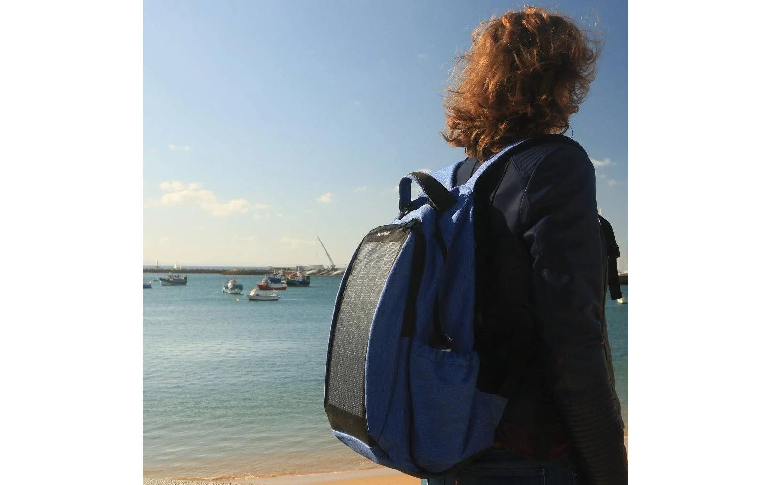 SunSlice Zenith – Solar Backpack – Grau 8 W